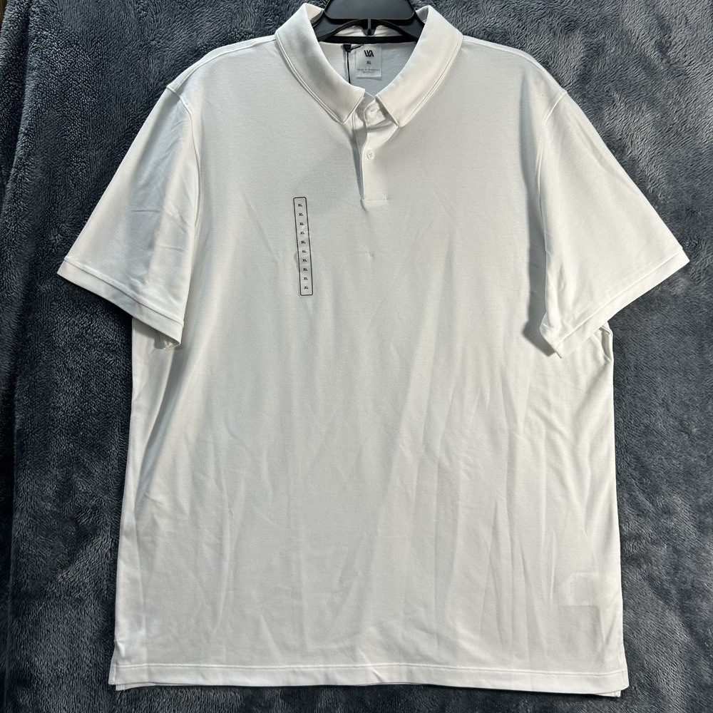 VRST Mens Size XL White Short Sleeve Club Polo Shirt